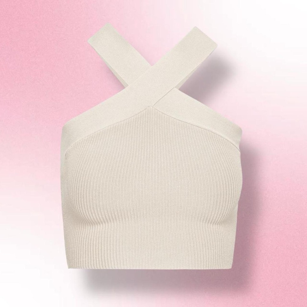 Aritzia babaton sculpt ribbed cross over tank top size XXS